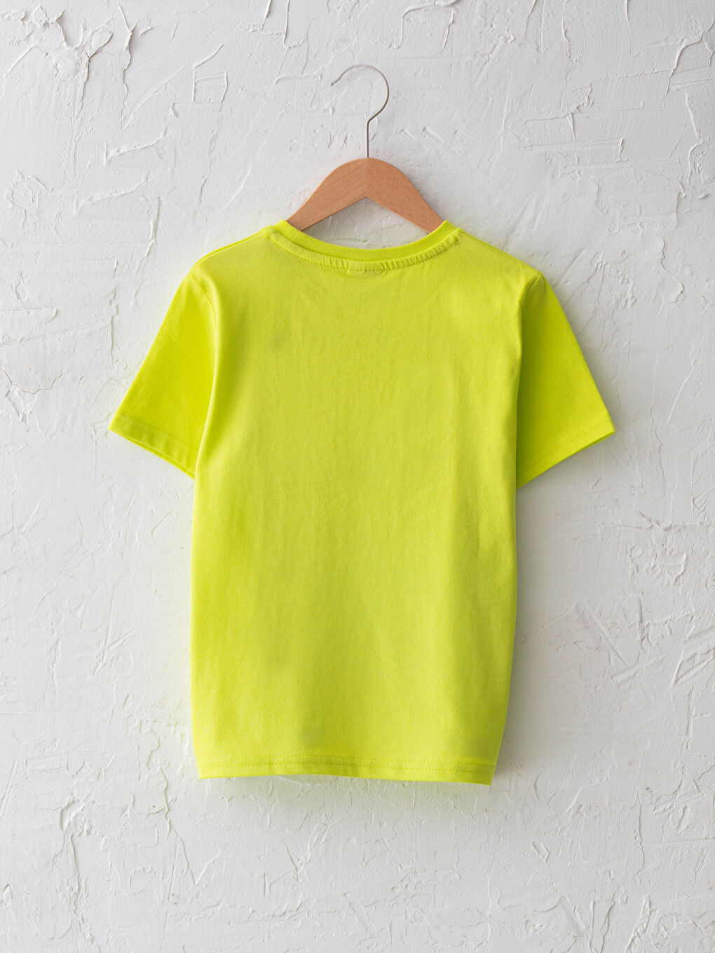 Yeşil Bisiklet Yaka Hologram Baskılı Kısa Kollu Erkek Çocuk Tişört-1