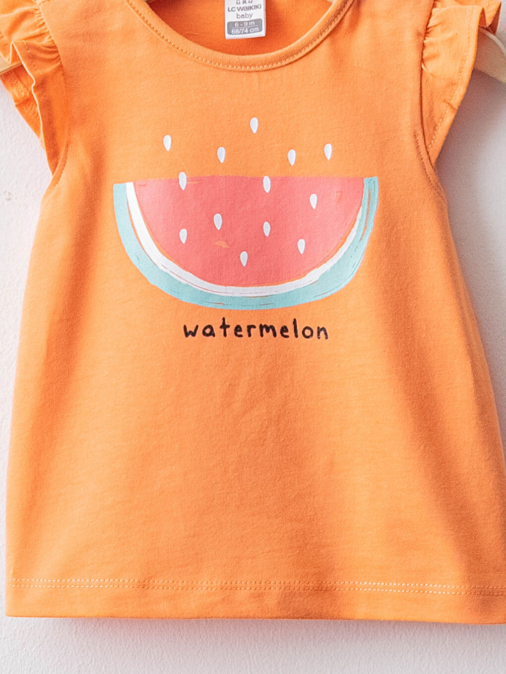 LCW baby Rundhalsausschnitt Kurzarm Bedrucktes Baby Mädchen T-Shirt 2 Stück -S1AC96Z1-QRJ