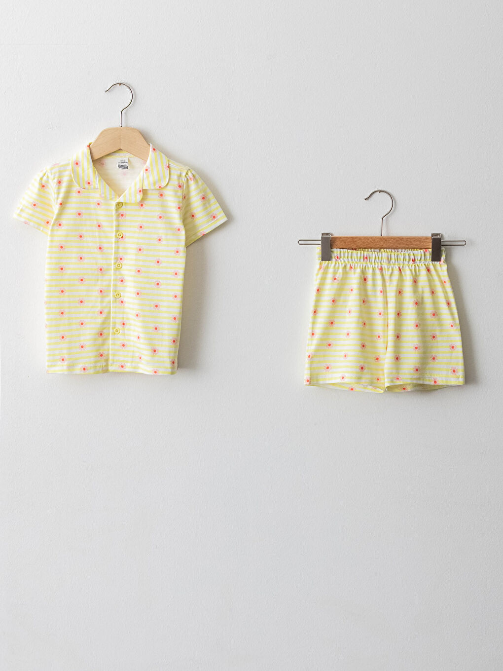 LCW baby Ensemble De Pyjama Bébé Fille Imprimé À Manches Courtes Et Col De Chemise -S1AD45Z1-LU7