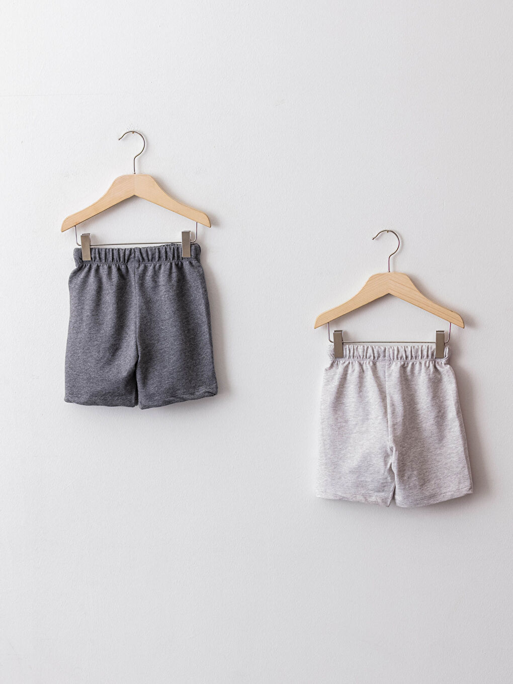 Elastic Waist Basic Cotton Baby Boy Shorts 2 Pieces-1