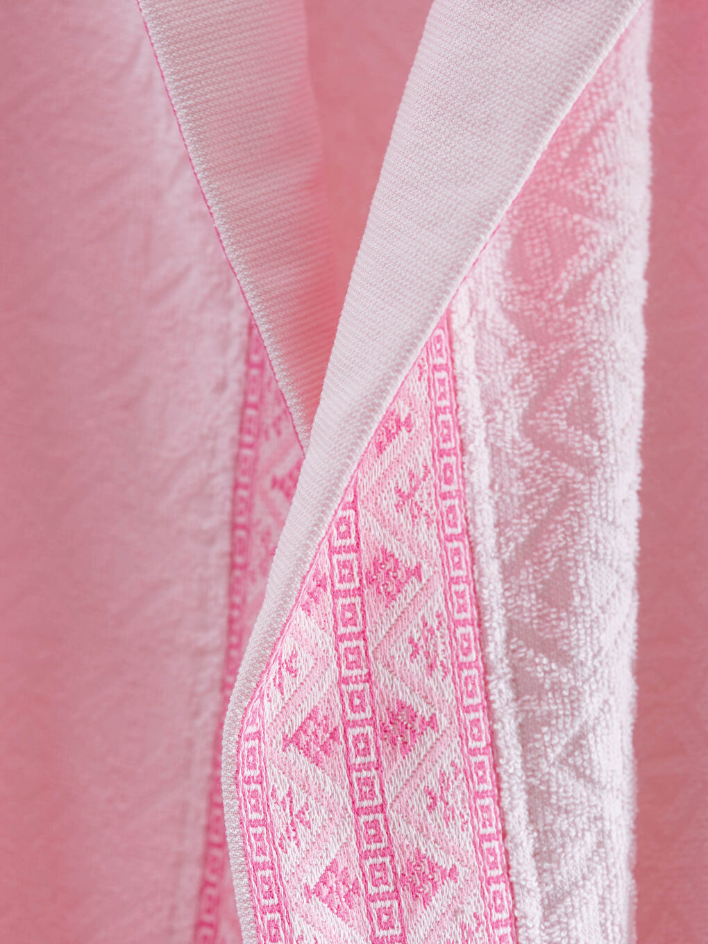 Peignoir de Bain Jacquard à Capuche pour Femmes-2