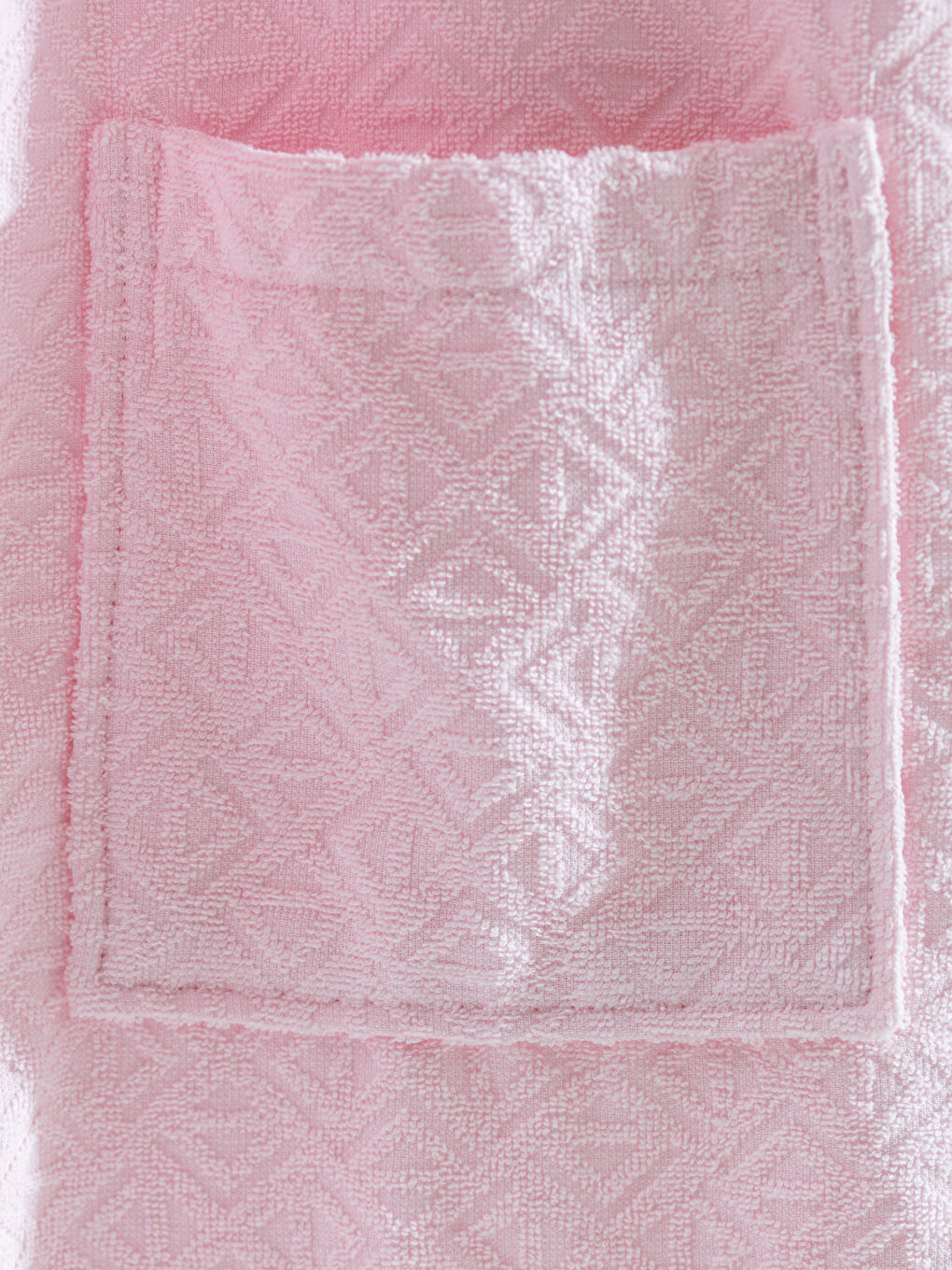 Peignoir de Bain Jacquard à Capuche pour Femmes-4