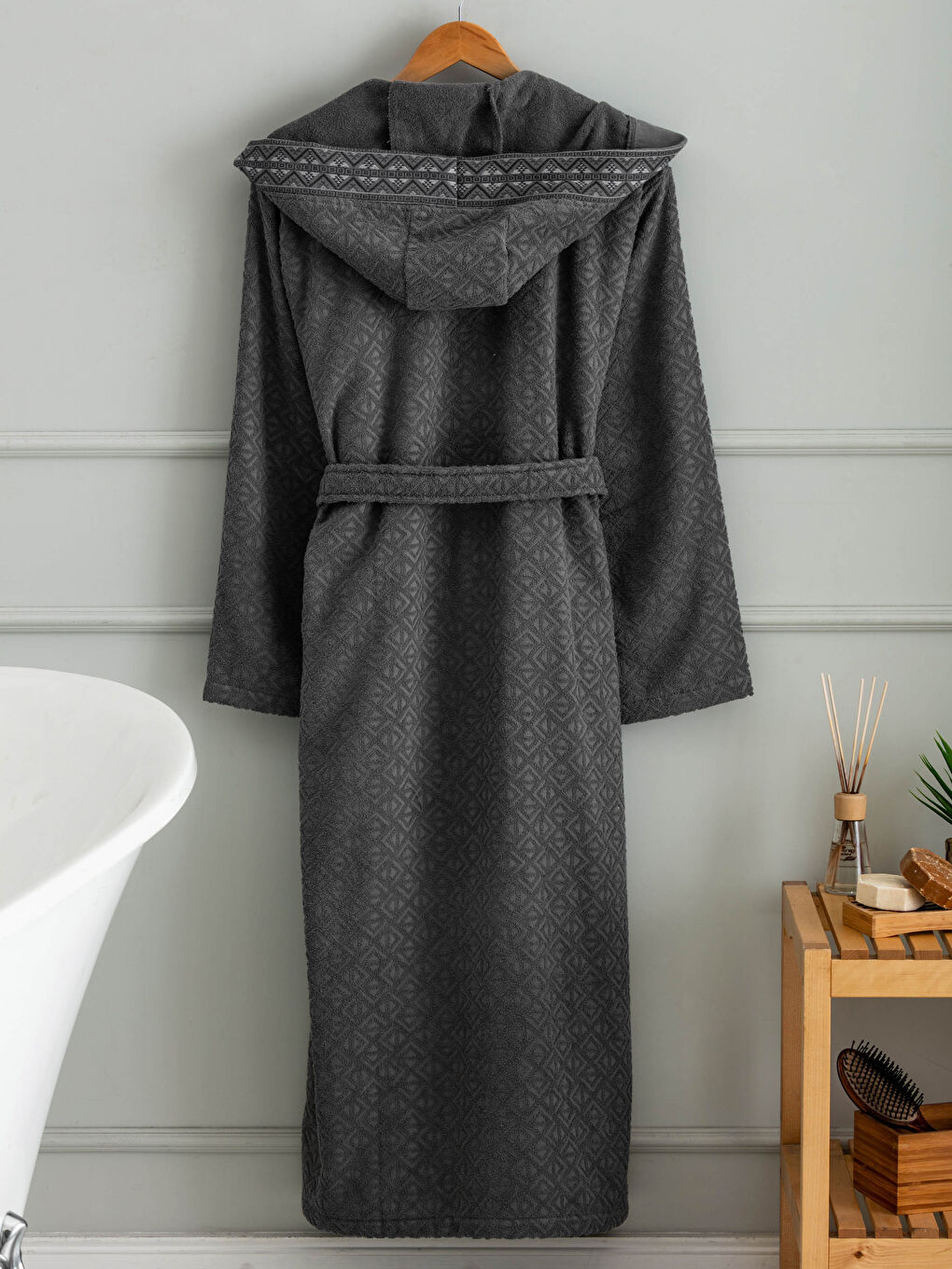 روب حمام رجالي بكابوش مطبوع-1