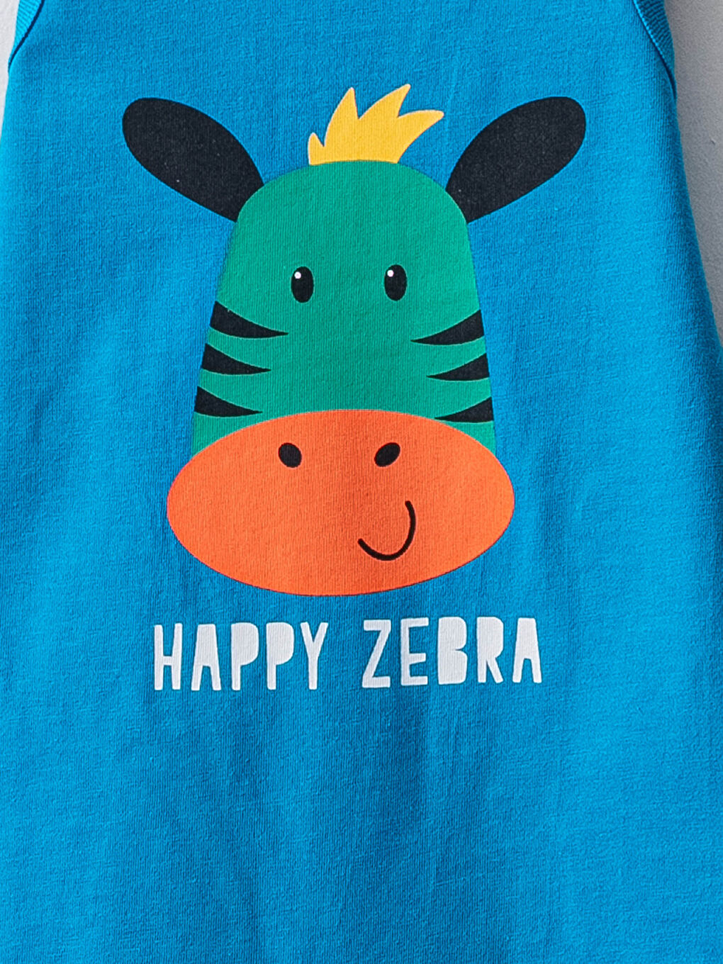 جمبسوت أطفال قطن مطبوع برقبة دائرية للجنسين - عبوة من قطعتين-2