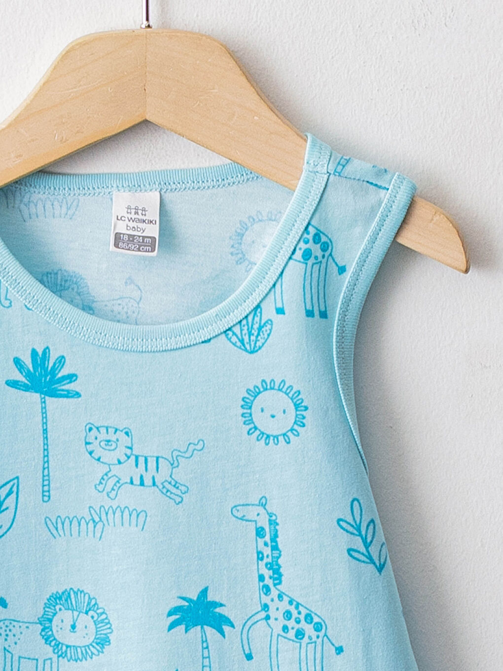 Crew Neck Printed Baby Boy Undershirt and Boxer 2-Piece Set-2