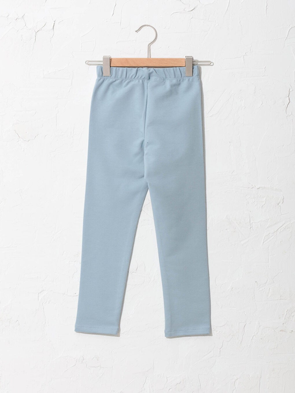 Elastic Waist Basic Cotton Girl Long Leggings-1