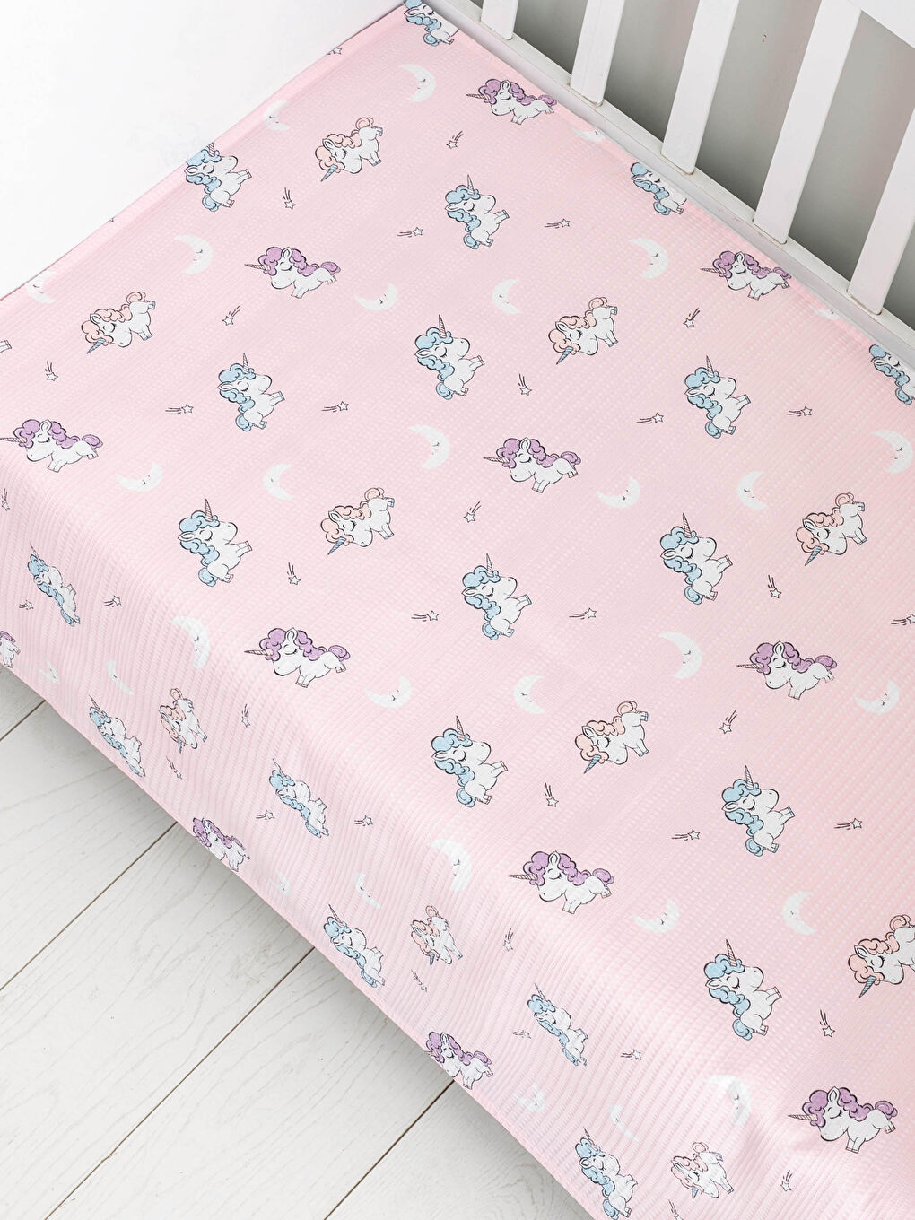 مفرش سرير بيكيه مطبوع للبنات 100x150 سم-1