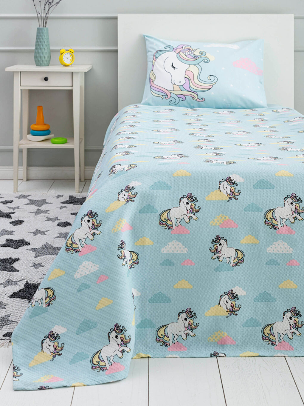 Baskılı Kız Çocuk Pike Takımı