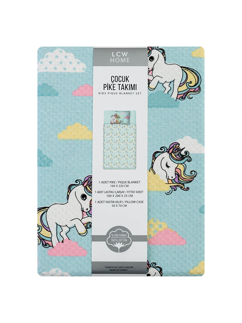 Baskılı Kız Çocuk Pike Takımı-5