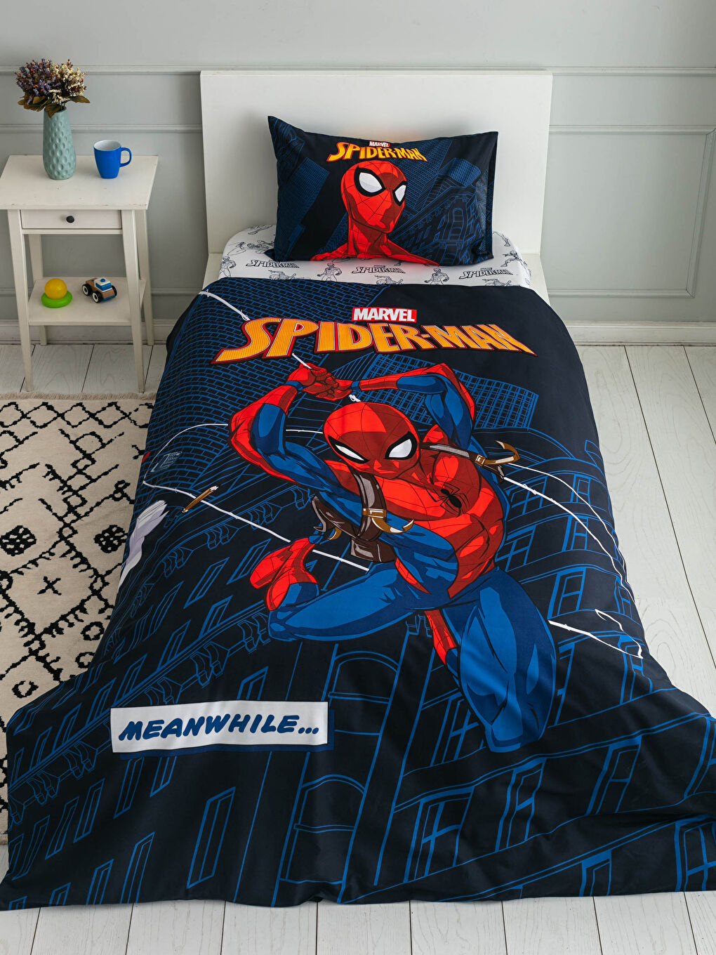 LCW HOME Spiderman Licensed Woven Kids Duvet Cover Set -S1AJ77Z4-LSJ