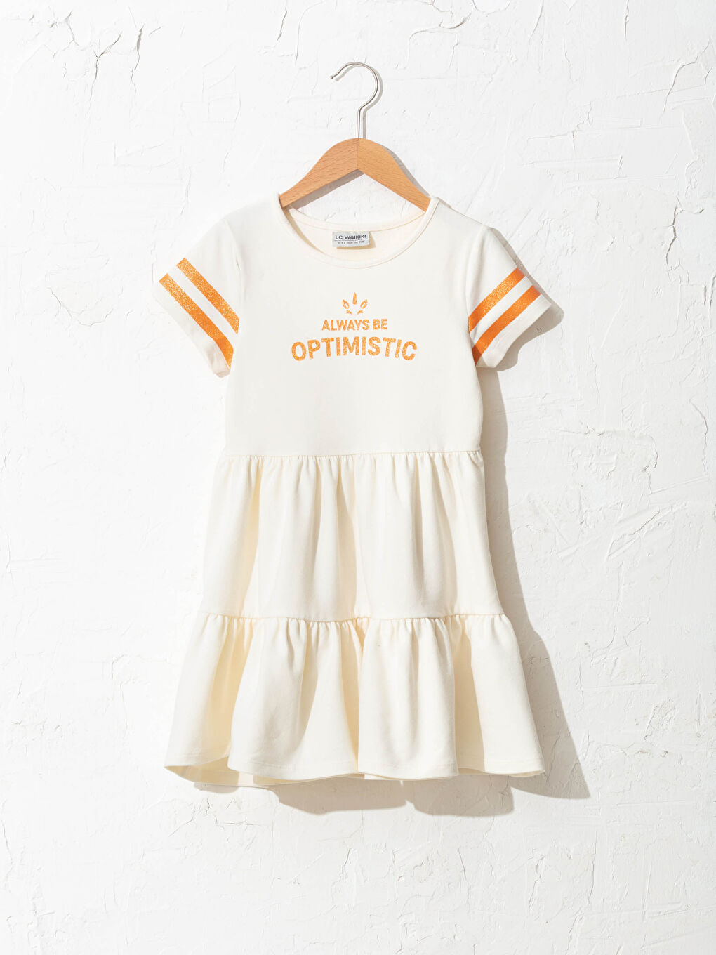 Robe à Col Rond Imprimée à Manches Courtes pour Filles