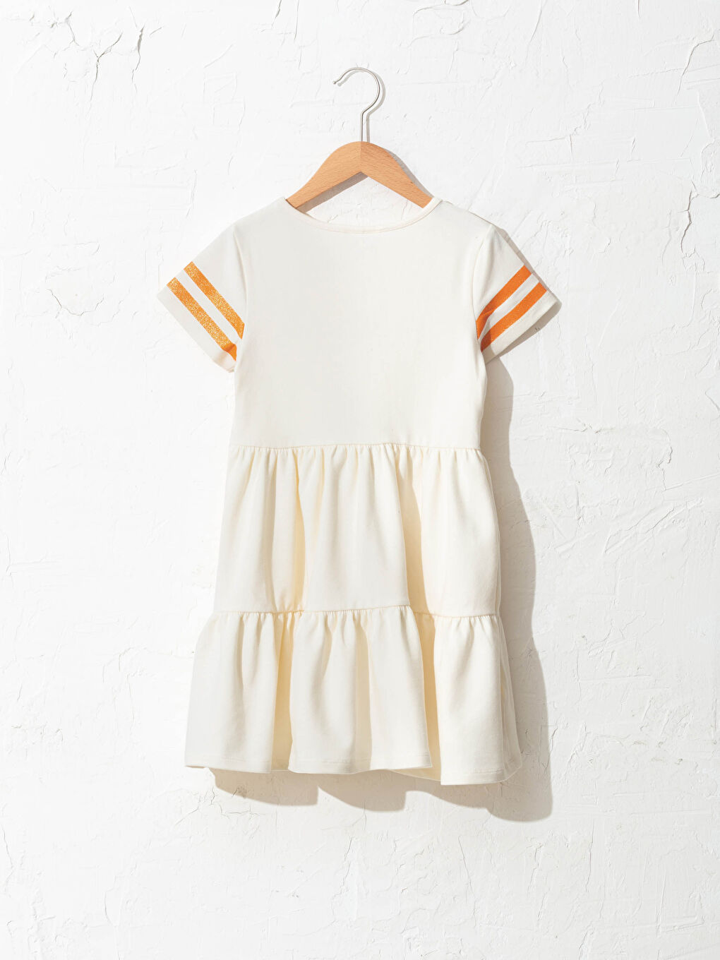 Robe à Col Rond Imprimée à Manches Courtes pour Filles-1