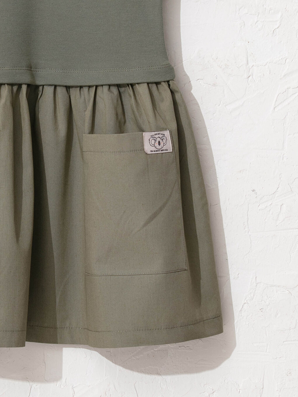 Robe Basique à Manches Courtes Col Rond pour Fille-2