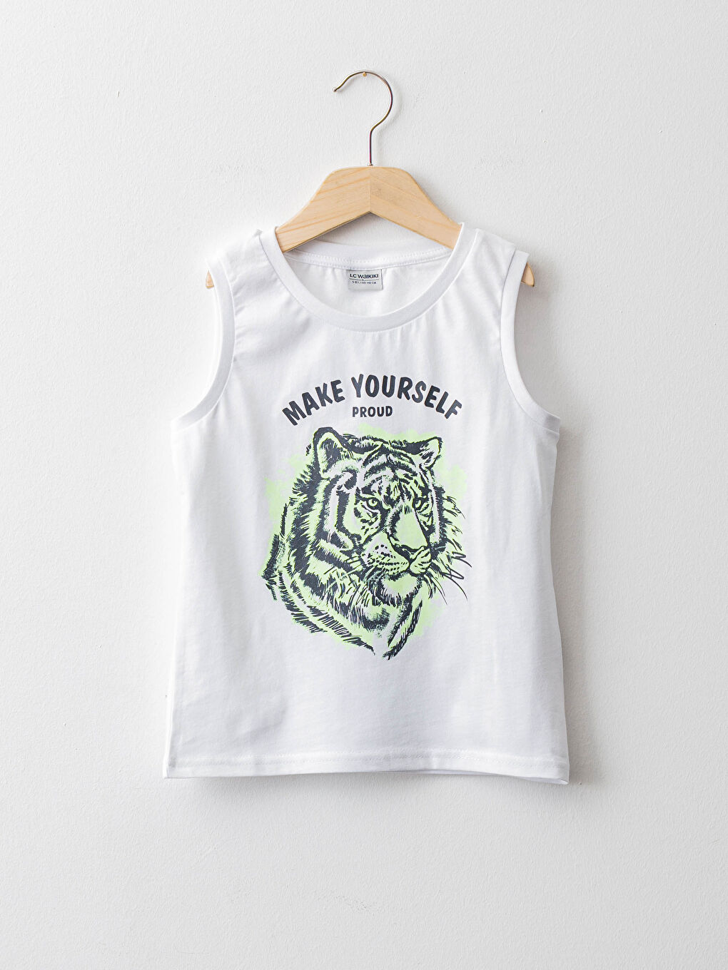 Круглий виріз горловини Принтована Бавовняна Майка для хлопчика