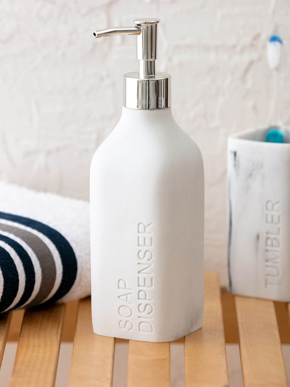 LCW HOME Porcelain Liquid Soap Dispenser 6x22 Cm -S1AL18Z8-LU7