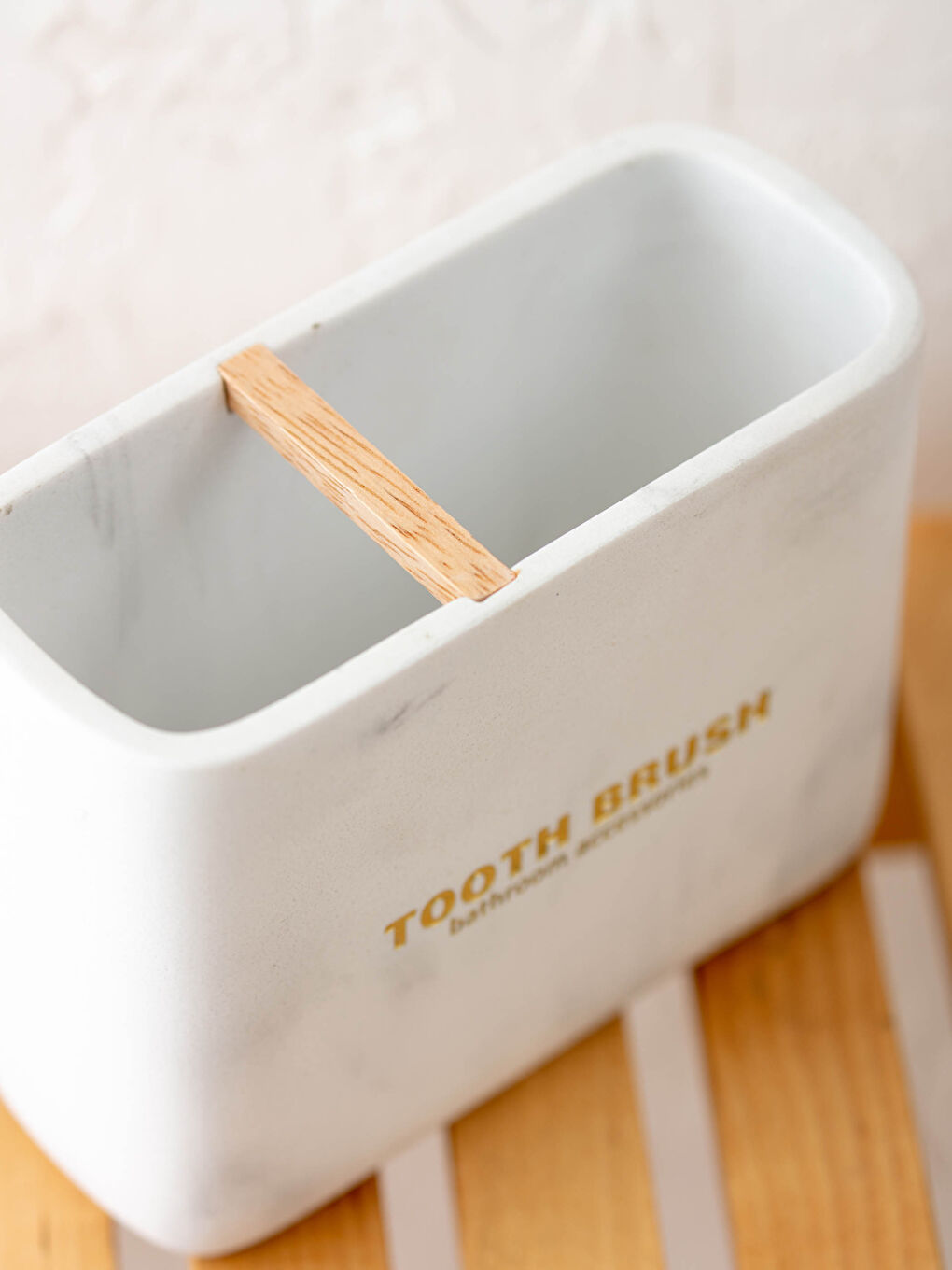 Porselen Diş Fırçalık 14x6x10 cm-2