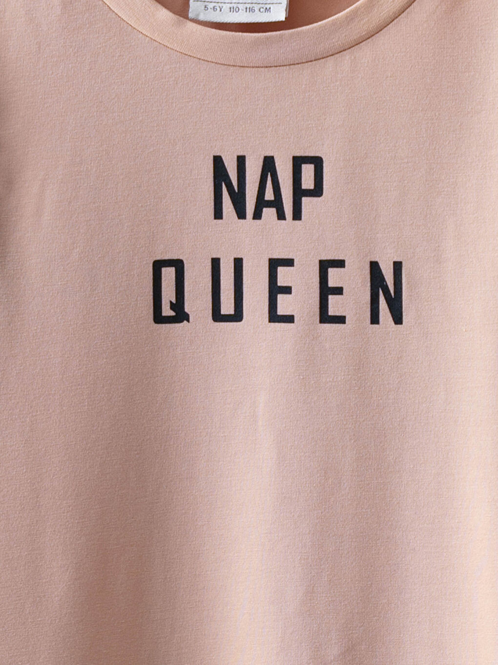 Crew Neck Letter Printed Short Sleeve Girl Dress-2