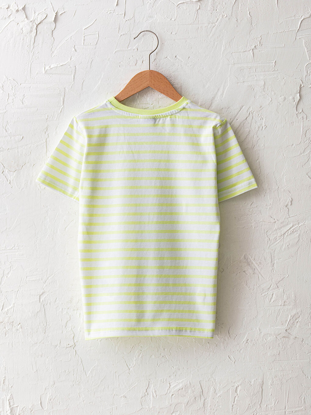 Crew Neck Striped Short Sleeve Cotton Boy T-Shirt-1