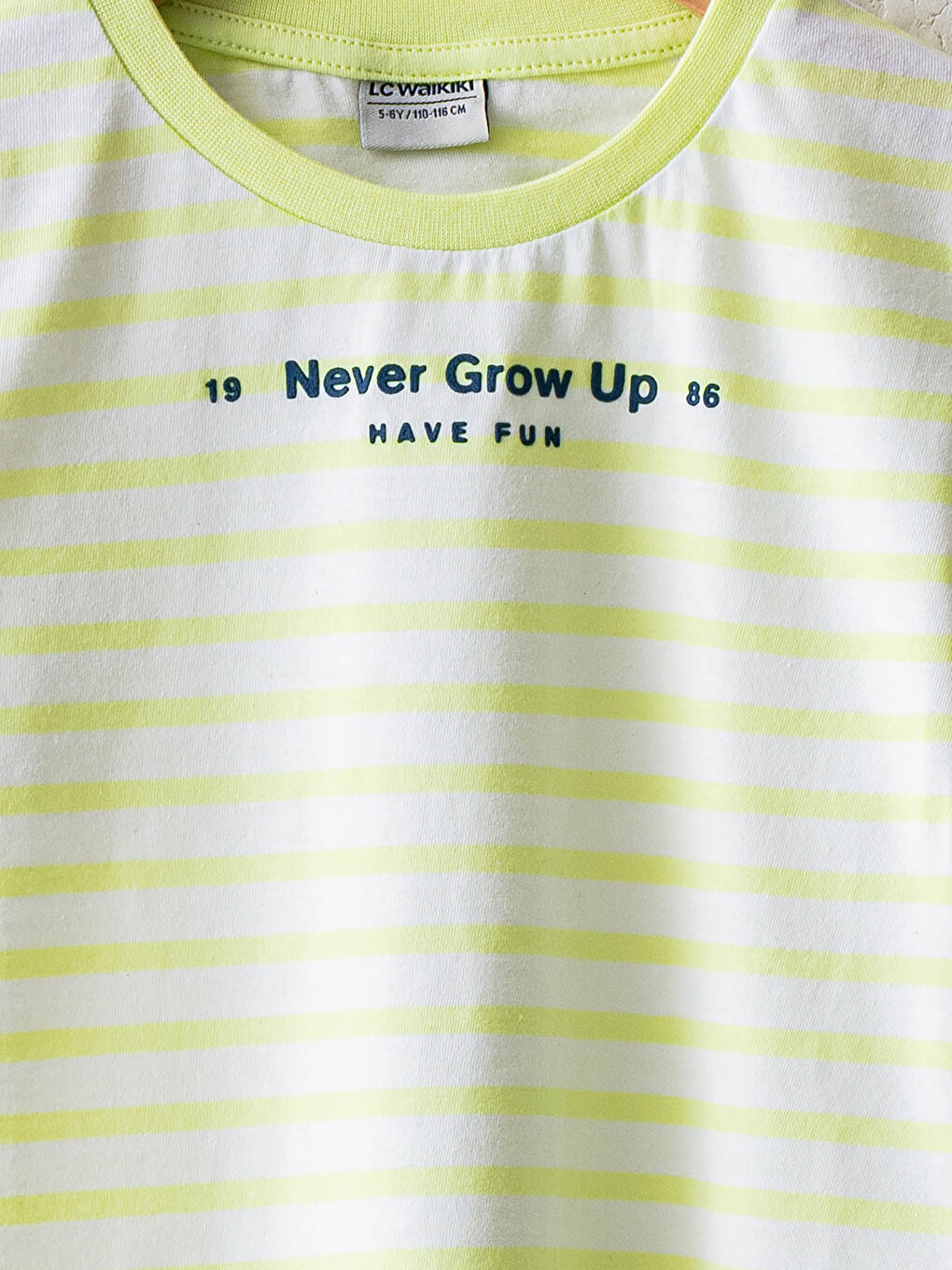 Crew Neck Striped Short Sleeve Cotton Boy T-Shirt-2