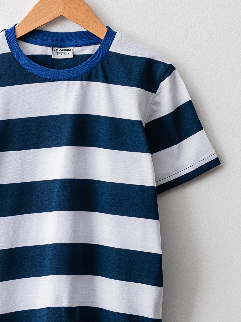 Crew Neck Striped Short Sleeve Boys' T-Shirt-2