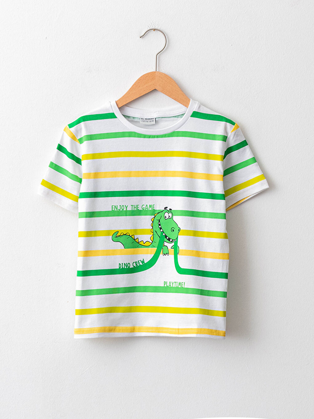Crew Neck Printed Short Sleeve Cotton Boy T-shirt