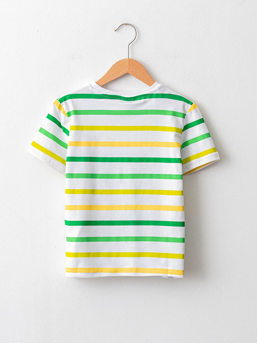 Crew Neck Printed Short Sleeve Cotton Boy T-shirt-1