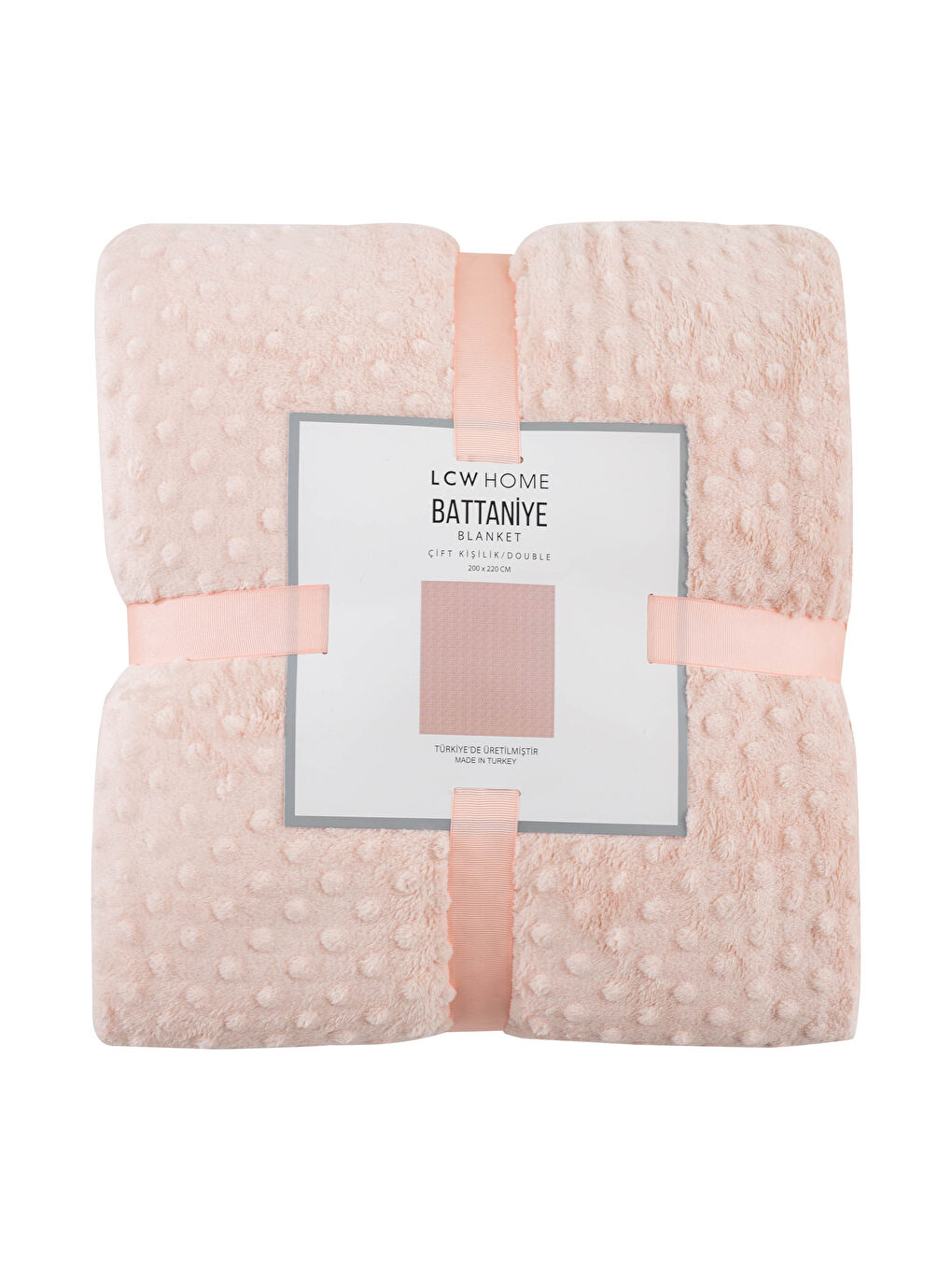 Pembe Çift Kişilik Tomurcuk Desenli Wellsoft Battaniye 200x220 cm-3