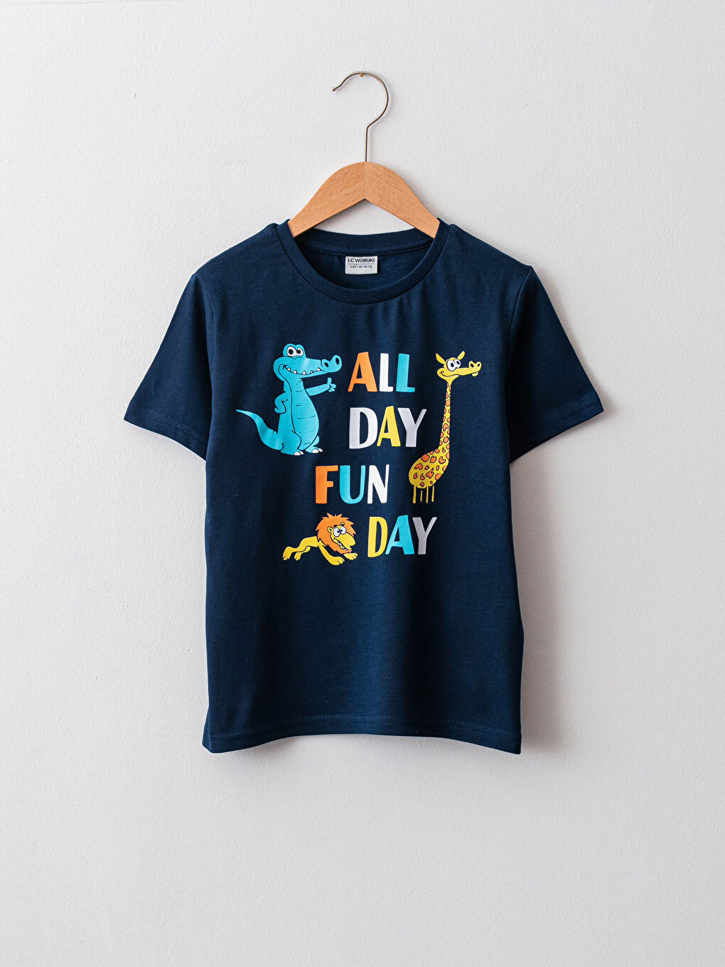 LCW Kids Crew Neck Sun Color Changing Printed Short Sleeve Boy T-Shirt -S1AQ14Z4-JC7