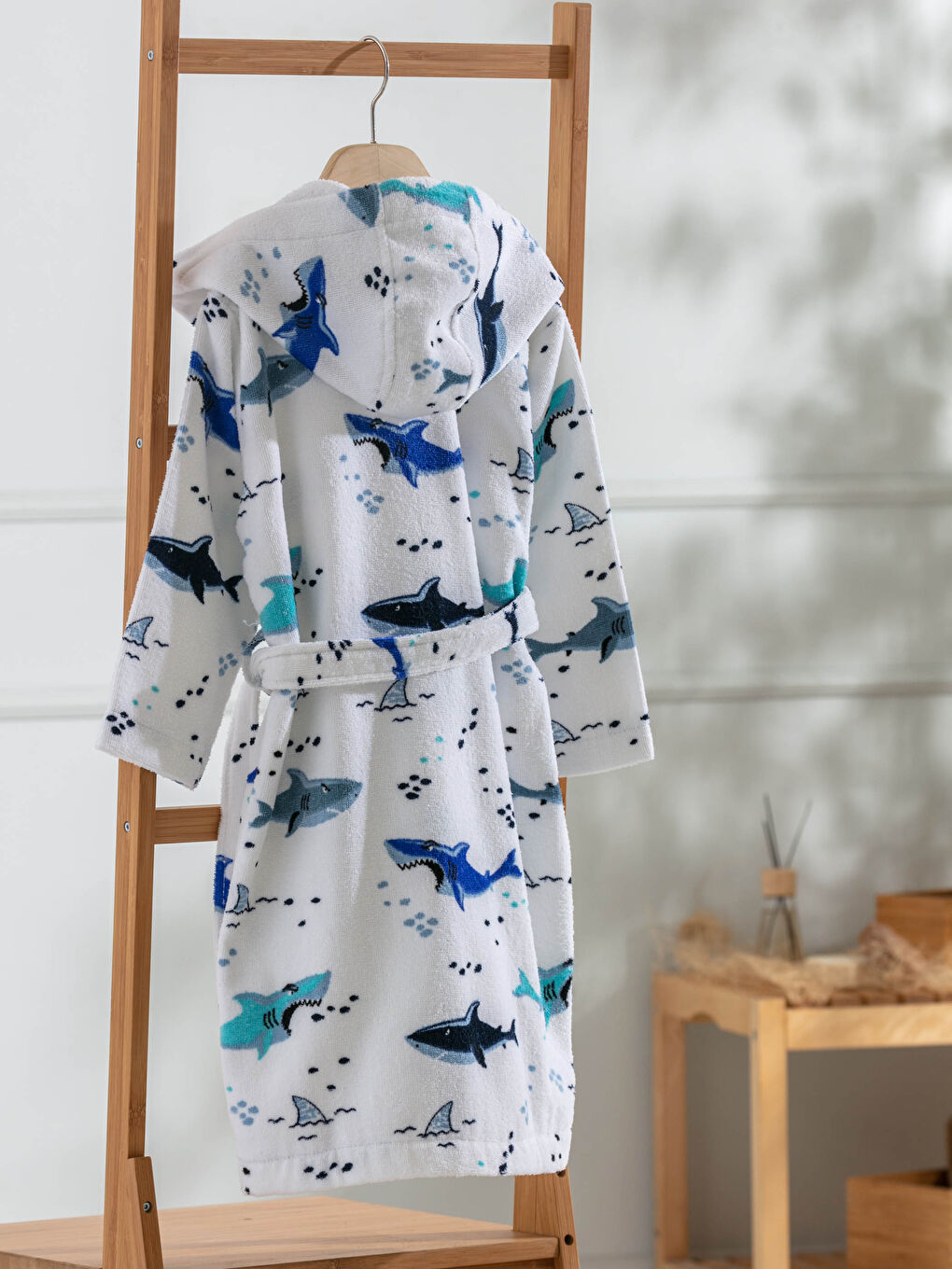 Boy's Bathrobe with Hood-1