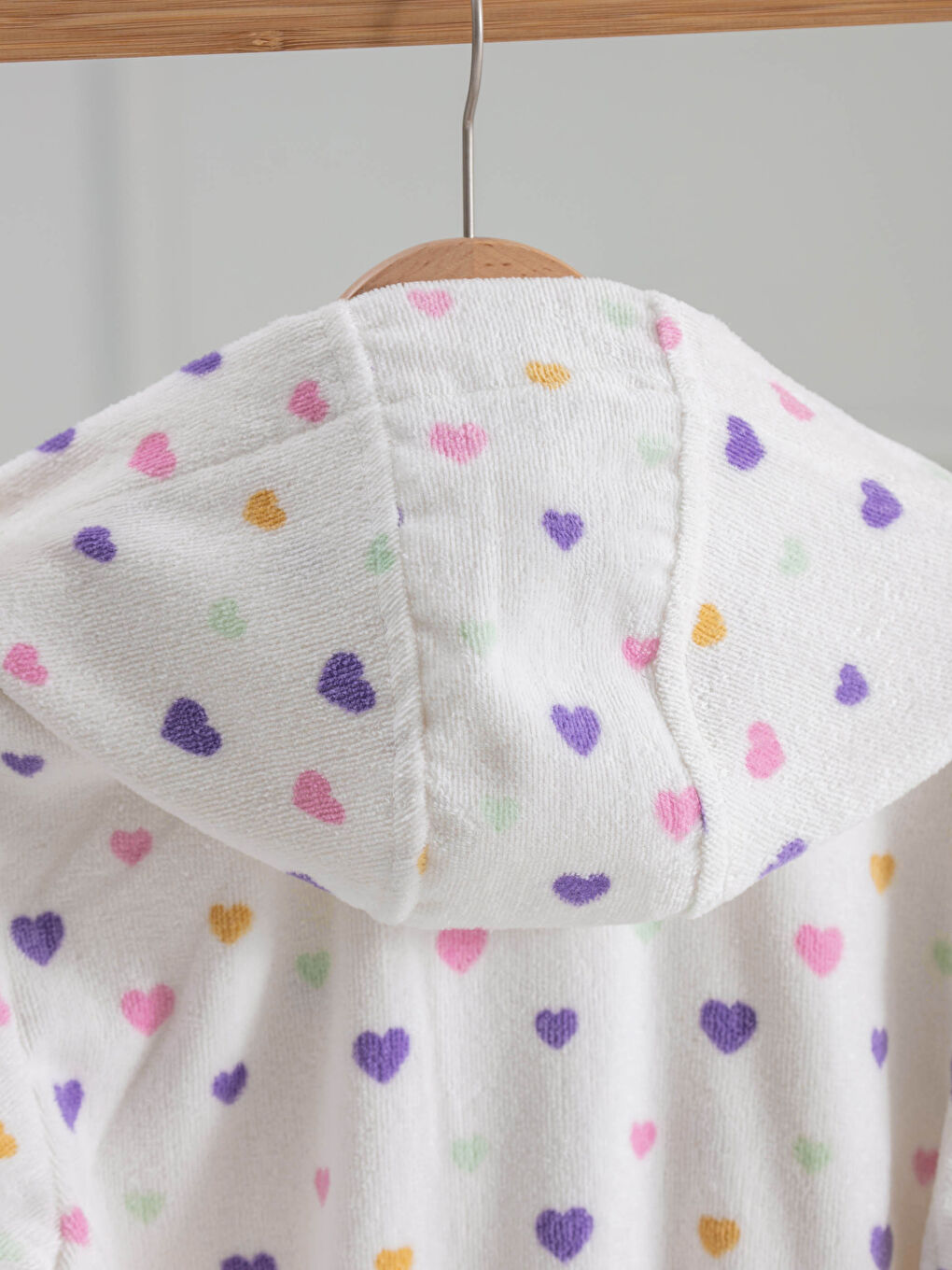 Peignoir Enfant Imprimé En Velours À Col Capuche-3