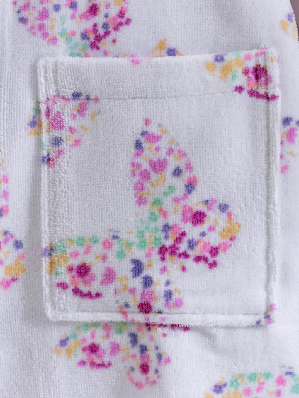 Hooded Collar Printed Girl's Bathrobe-6