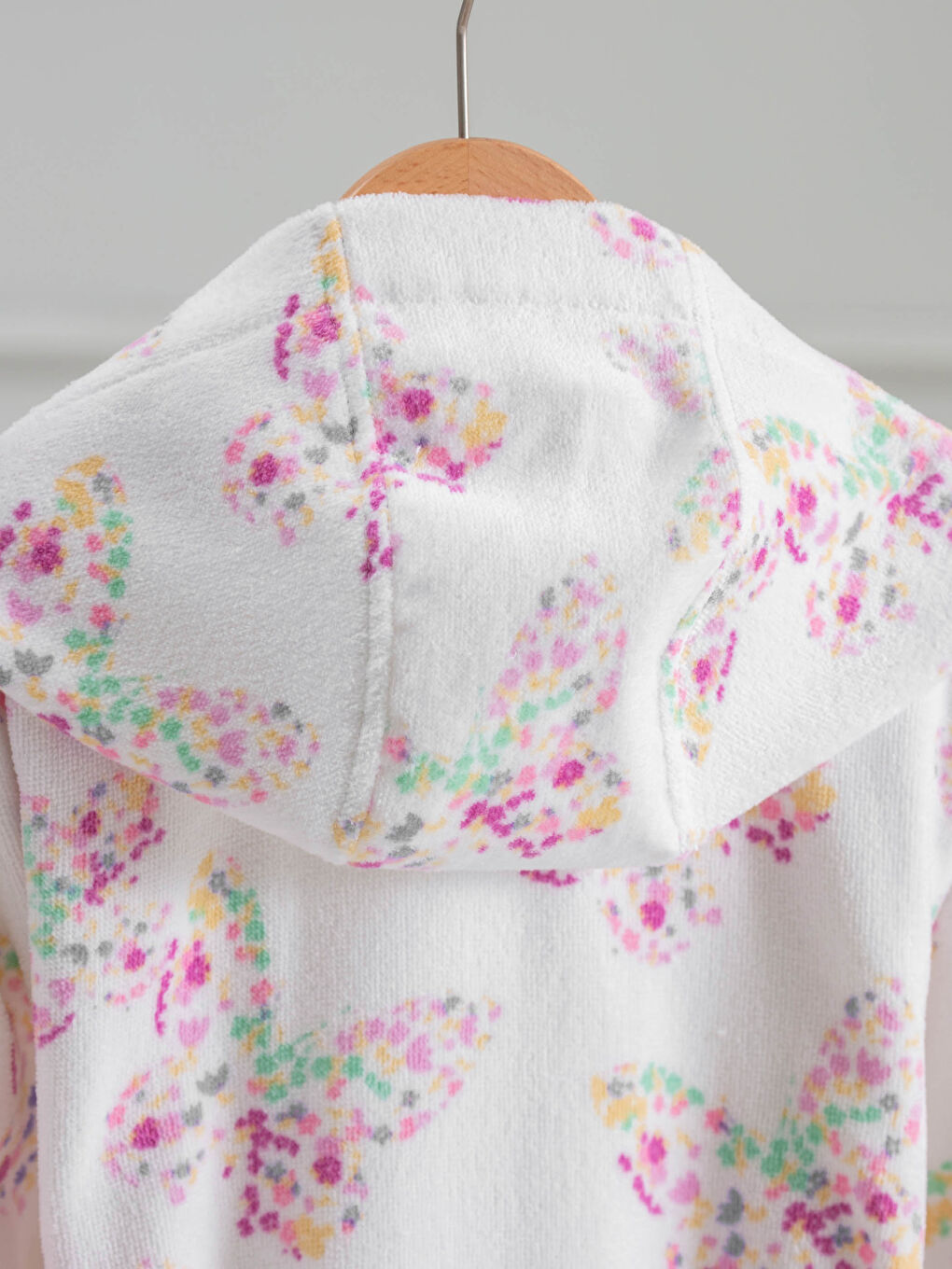 Hooded Collar Printed Girl's Bathrobe-4