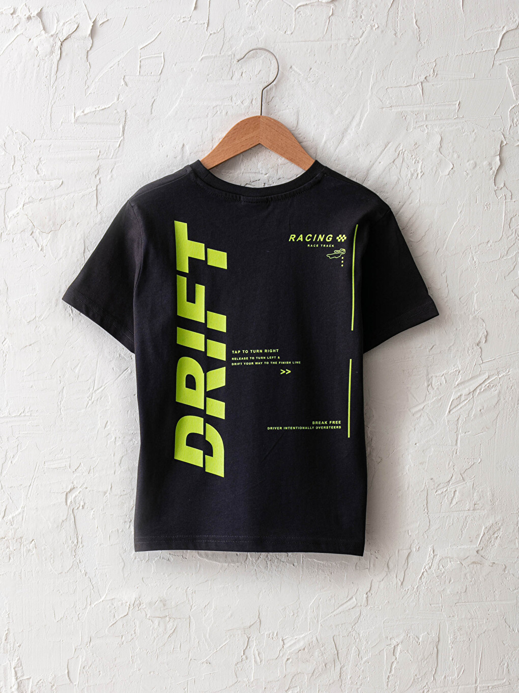 Crew Neck Printed Short Sleeve Cotton Boy T-shirt-1