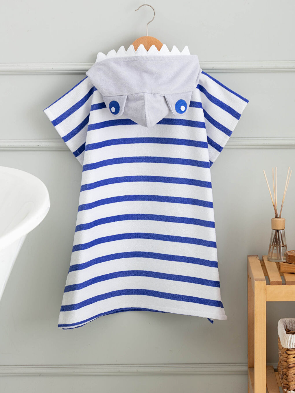 Poncho Garçon Imprimé À Capuche-1