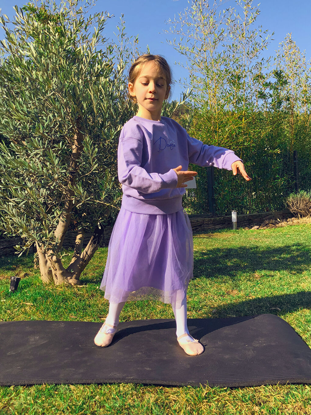 Свитшот с круглым вырезом, с принтом, с длинным рукавом, для девочек, Балет-2