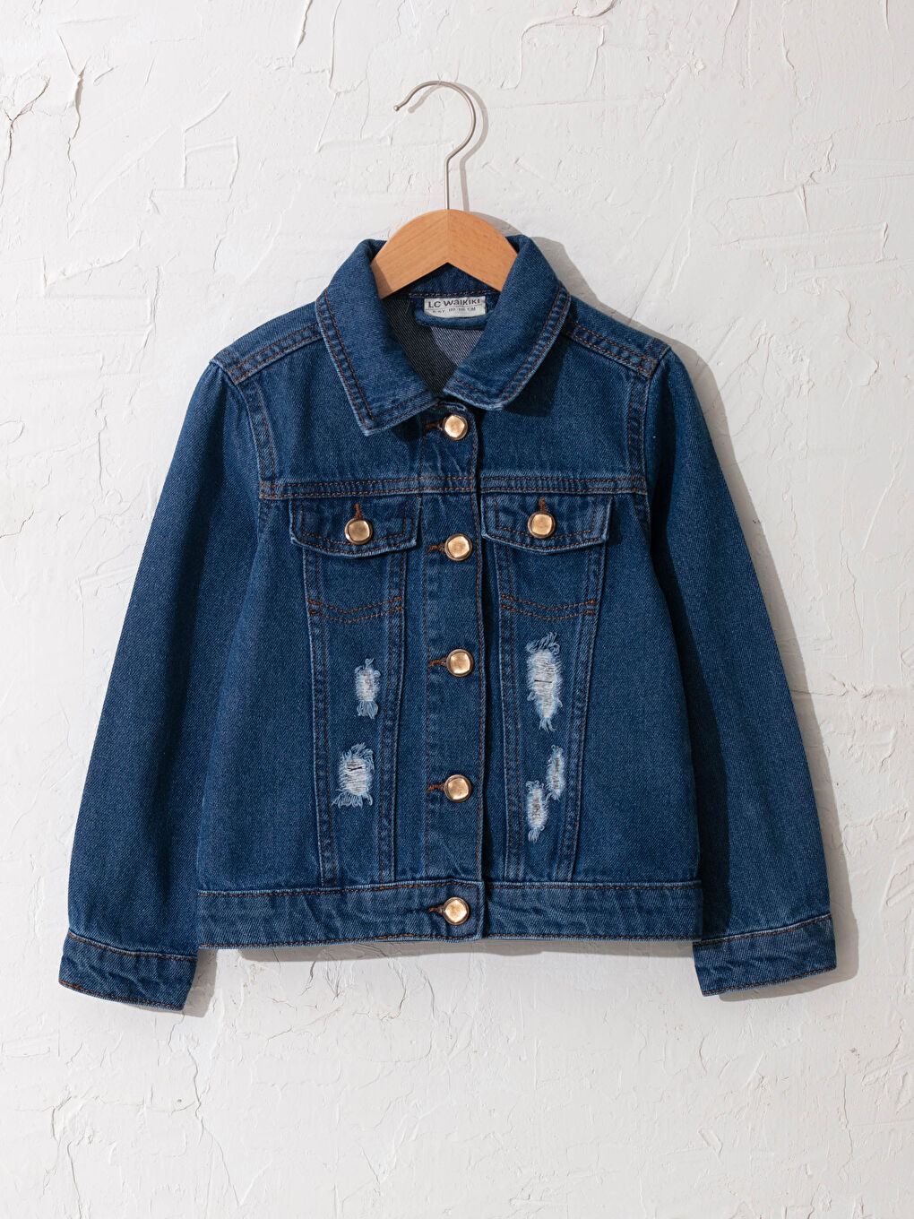 Veste en jean fille à manches longues