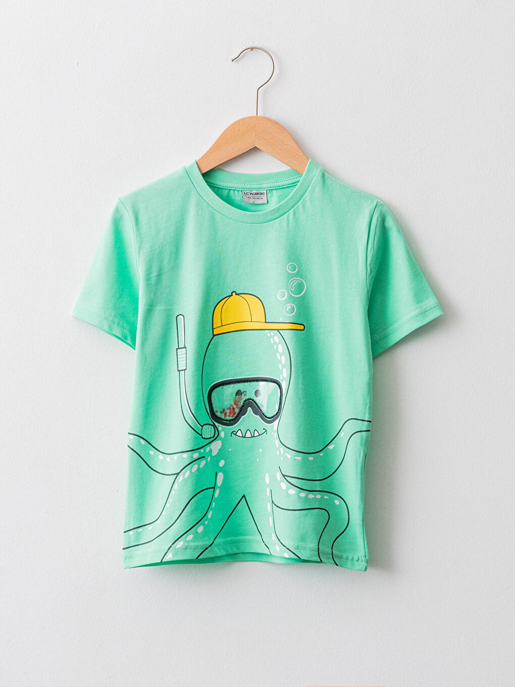Crew Neck Printed Short Sleeve Boys' T-Shirt