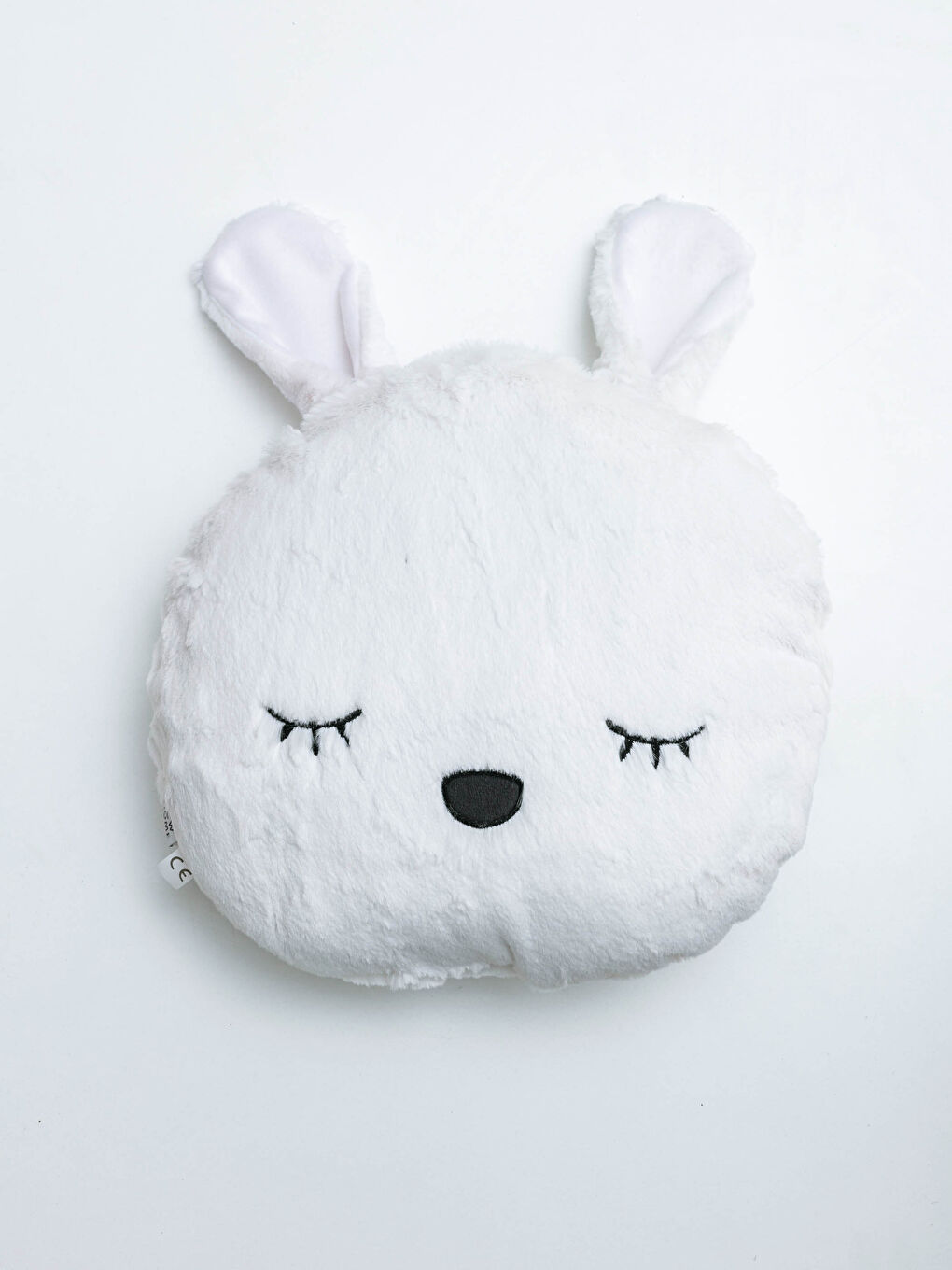 Ekru Pelüş Dolgulu Tavşan Kırlent-1