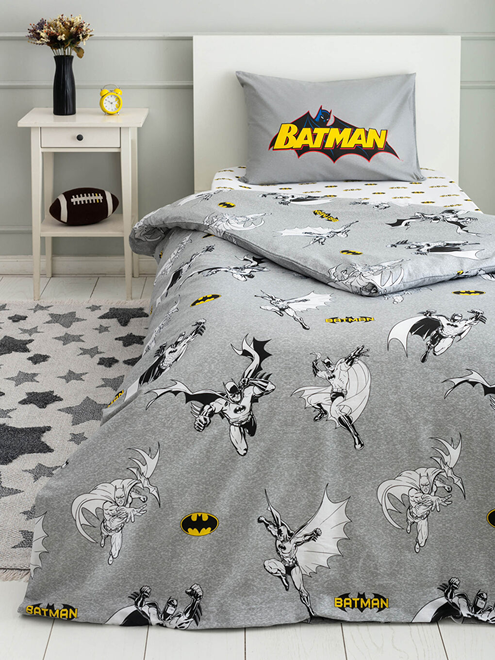 LCW HOME Batman Lizenzierte Jungen Bettdecken-Set -S1BF30Z4-F9C