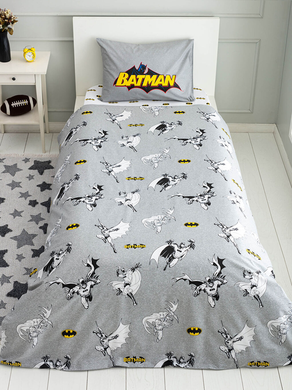 LCW HOME Batman Lizenzierte Jungen Bettdecken-Set -S1BF30Z4-F9C