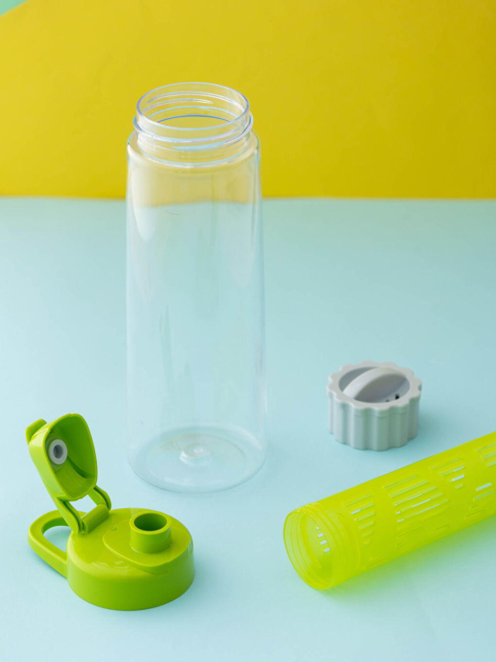 Flap Transparent Water Bottle-4
