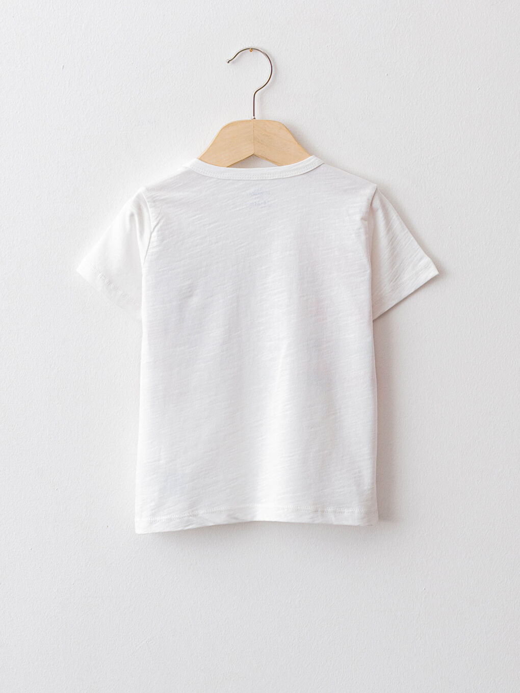 Ekru Bisiklet Yaka Kısa Kollu Baskılı Erkek Bebek Tişört-1