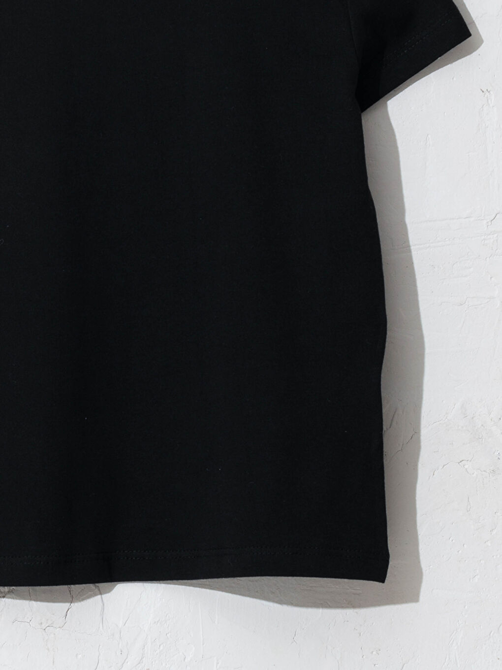 Siyah Bisiklet Yaka Basic Kısa Kollu Pamuklu Kız Çocuk Tişört-2