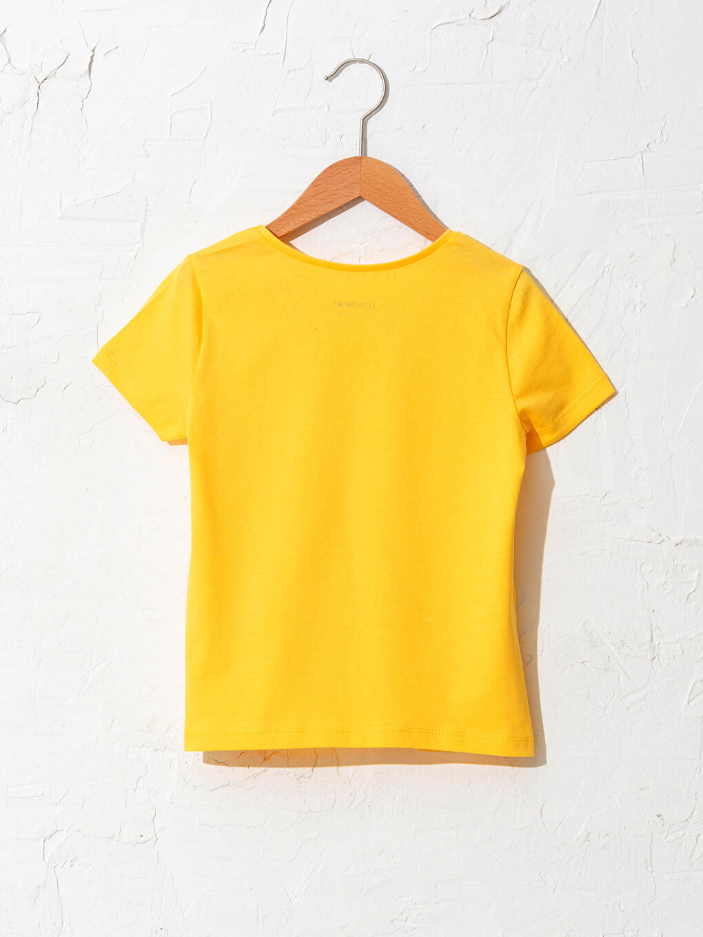 Базовая хлопковая футболка с короткими рукавами и круглым вырезом для девочек-1