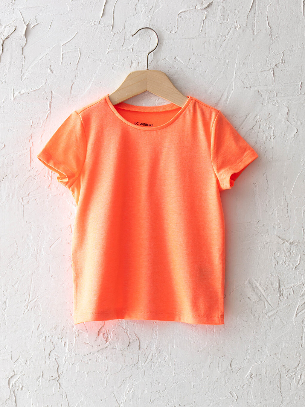 Crew Neck Basic Short Sleeve Cotton Girls T-shirt
