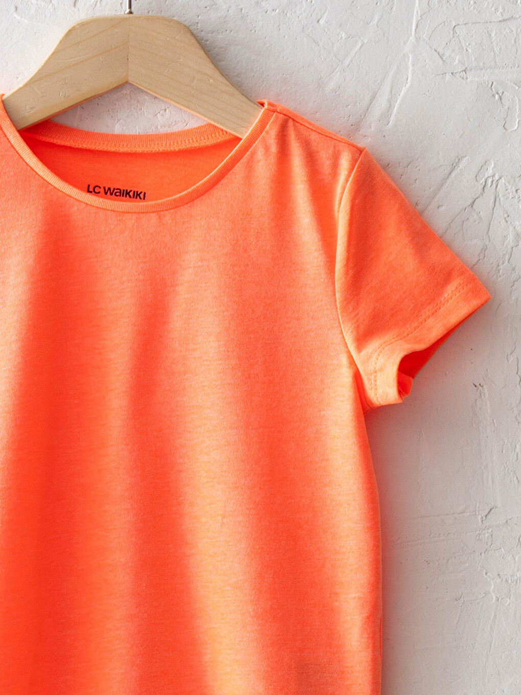Crew Neck Basic Short Sleeve Cotton Girls T-shirt-2