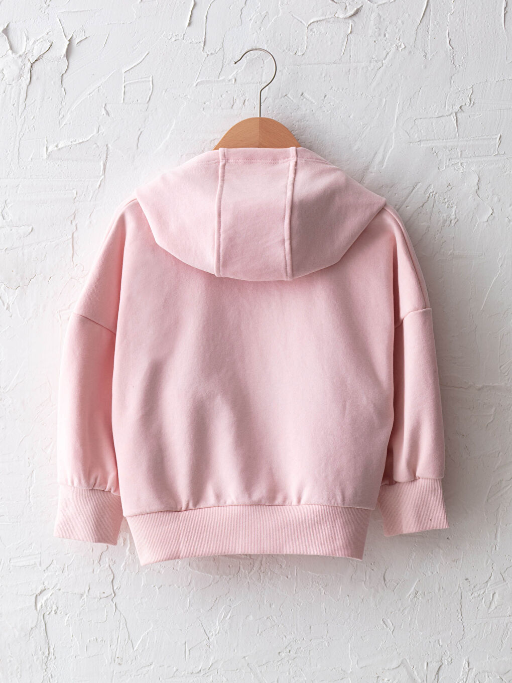 Hooded Printed Long Sleeve Girls' Zippered Sweatshirt-1