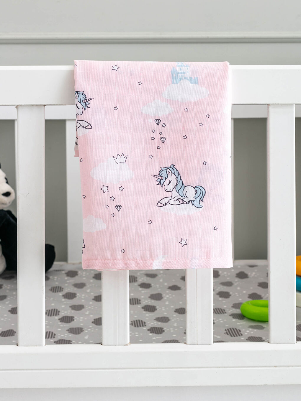 LCW HOME Baby Mädchen Gemusterte Musselin Decke 85x85 cm -S1BJ27Z1-F9C