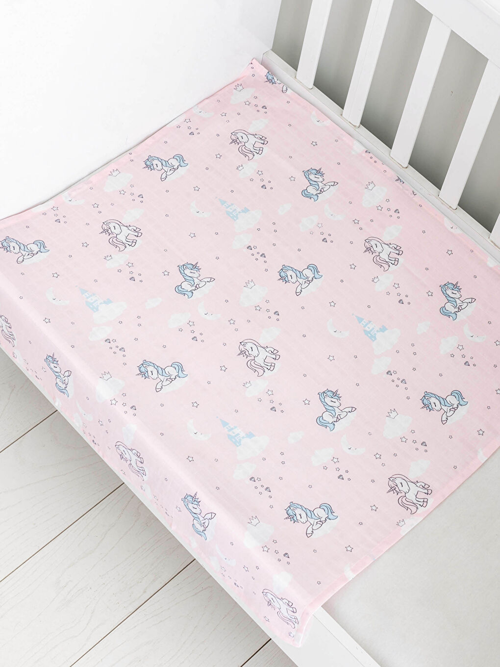 LCW HOME Baby Mädchen Gemusterte Musselin Decke 85x85 cm -S1BJ27Z1-F9C