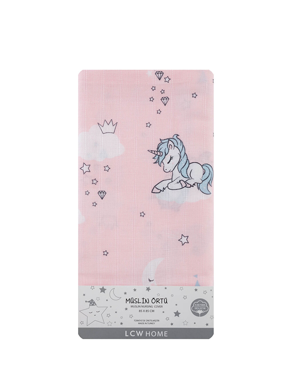 LCW HOME Baby Mädchen Gemusterte Musselin Decke 85x85 cm -S1BJ27Z1-F9C